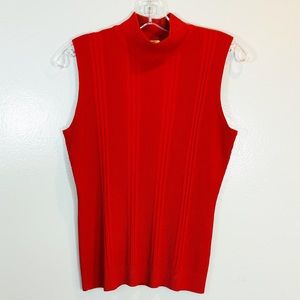 Dress Barn Ribbed Sleeveless Mock Turtle Neck